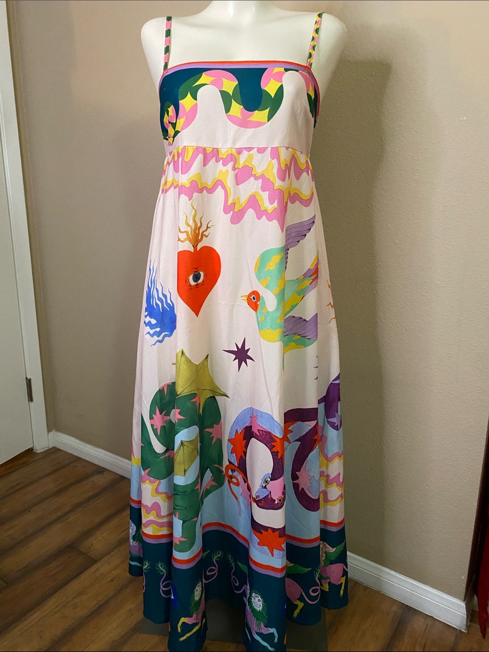 Mystical Boho Multicolor symbol Maxi Dress 💕💕